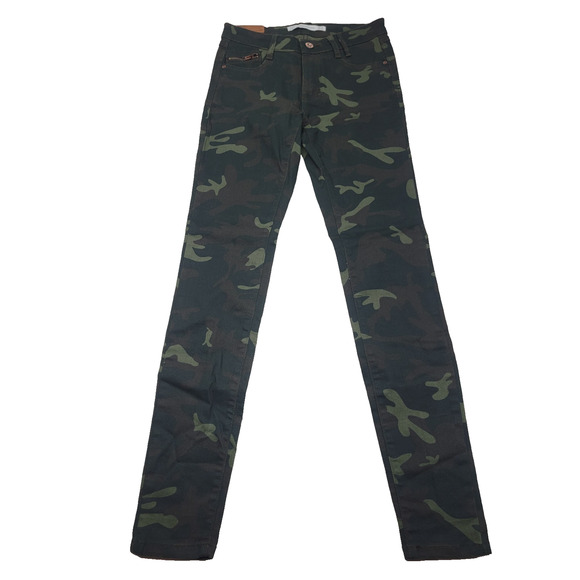 Zara Womens Jeans Multicolor Size 2 Mid Rise Moto Denim Camo Cotton Blend - Picture 1 of 16